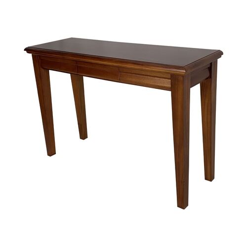 Solid Mahogany Wood Square Leg Hall Table 3 Drawers