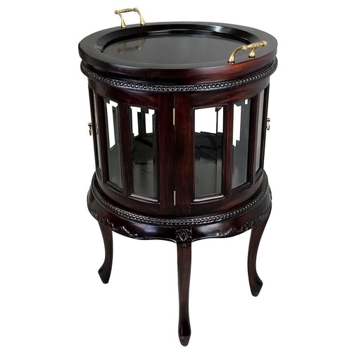 Solid Mahogany Wood Reproduction Round Tea Table