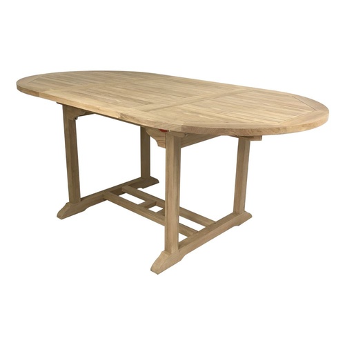 Garden Furniture Teak Oval Outdoor Extension Table 1.8 m