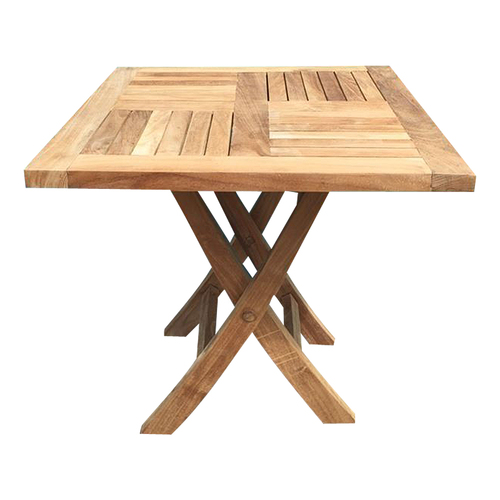 Teak Outdoor Furniture Folding Picnic / Coffee Table 50cm