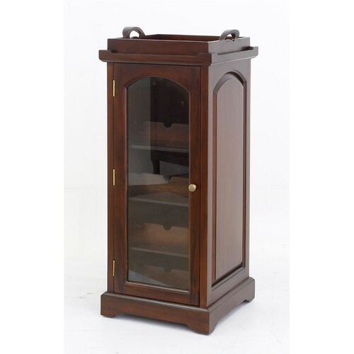 Solid Mahogany Bottles Cabinet with Tray