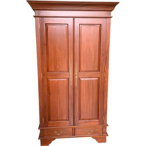 Solid Mahogany Wood  Regency 2 Door & 2 Drawers Wardrobe