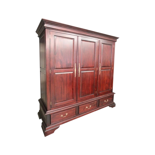Solid Mahogany Wood Regency 5 Door & Drawer Wardrobe 